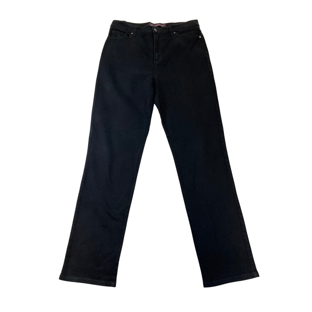 Gloria Vanderbilt Amanda Women’s Black High-Rise Stretch Tapered Jeans  Size 10